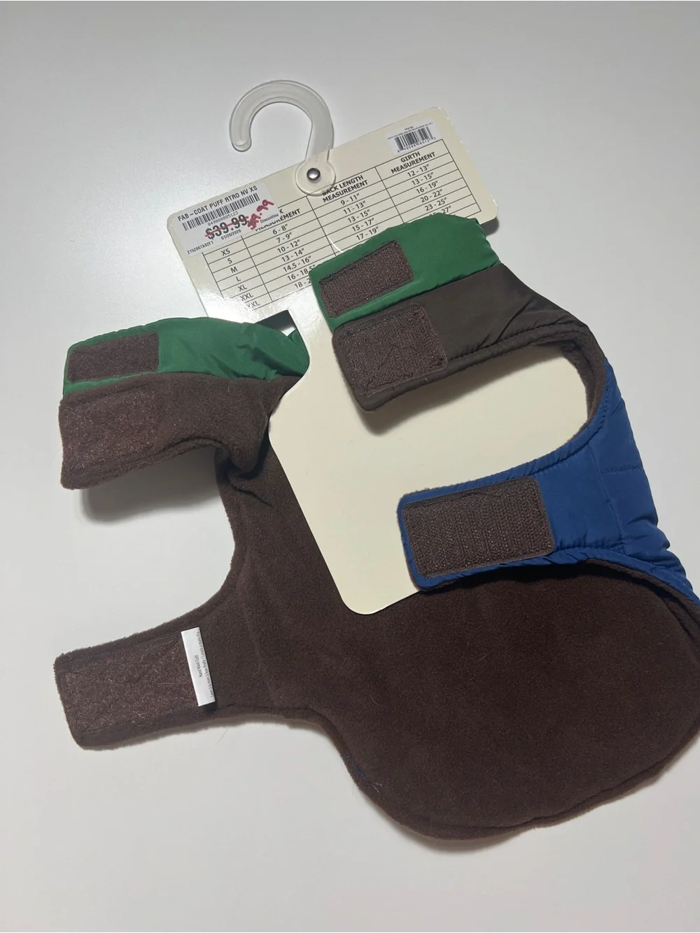 Dog Puffer Jacket XS Fleece Lined Winter Coat Fabdog FABventure